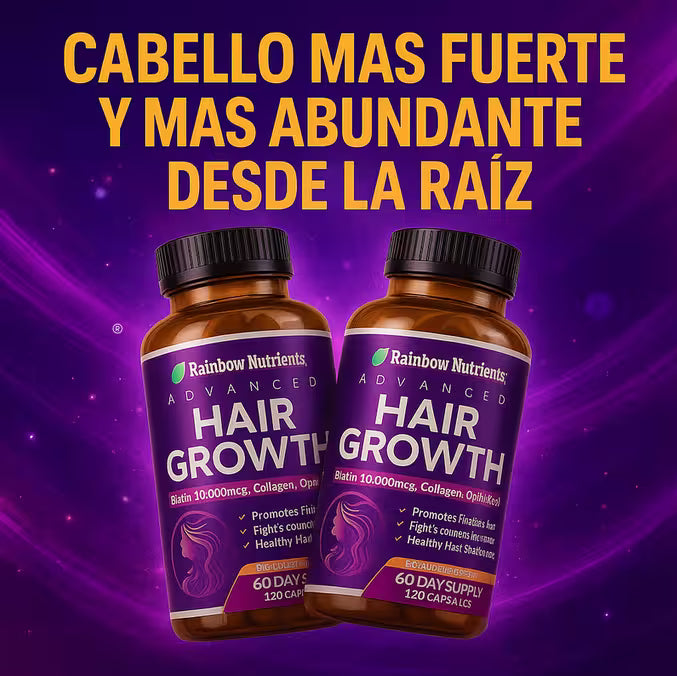 HAIR GROWTH ¡TRANSFORMA TU CABELLO! MAS VOLUMEN, MAS NUTRICIÓN, MAS RESULTADOS