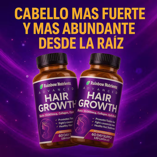 HAIR GROWTH ¡TRANSFORMA TU CABELLO! MAS VOLUMEN, MAS NUTRICIÓN, MAS RESULTADOS